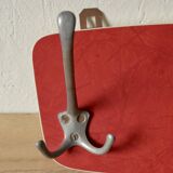 Vintage coat rack in red Formica - triple hook