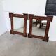 Pair of wooden mirrors in tramp art style