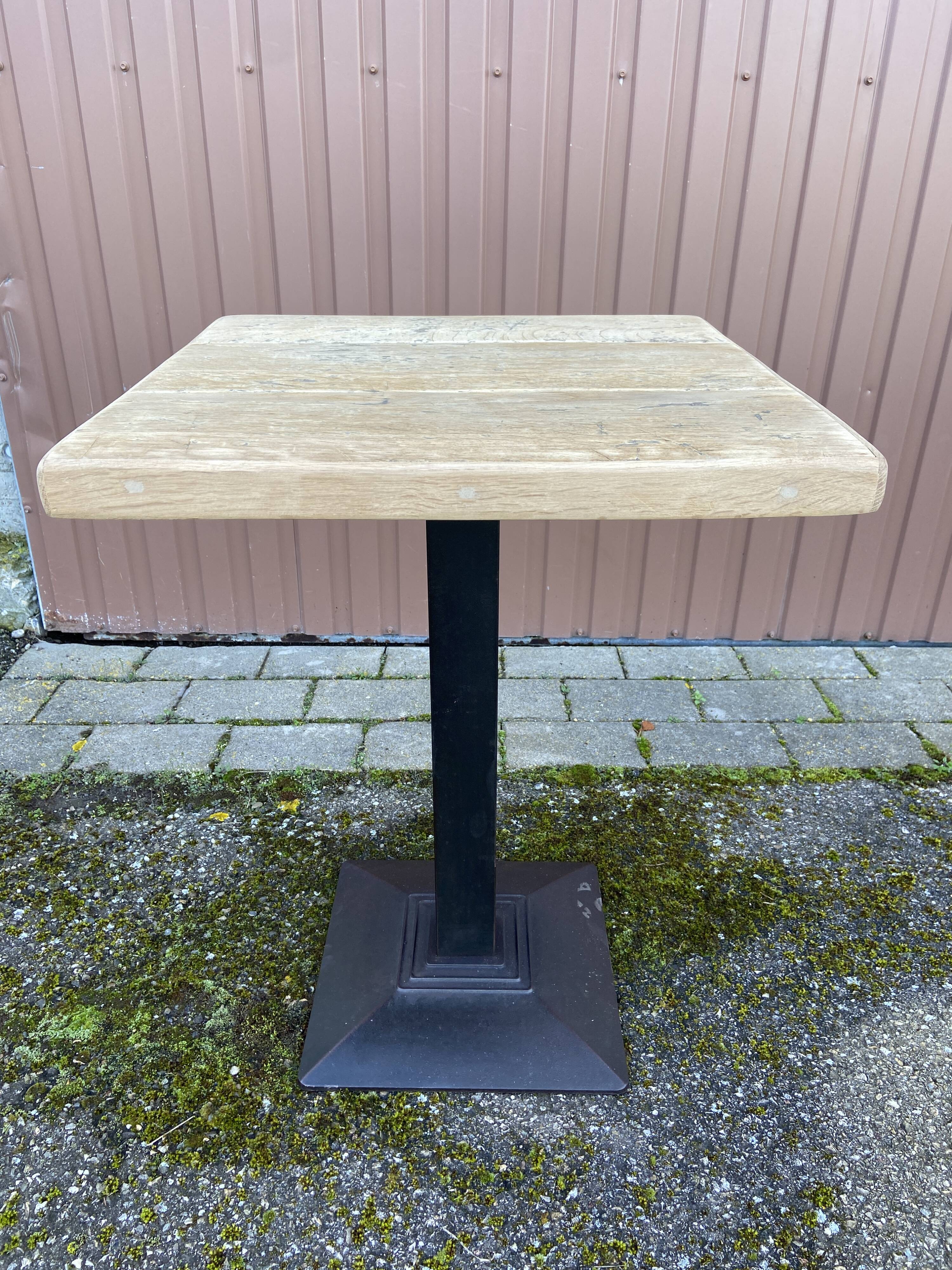 guéridon table fer métal jardin bistrot 70 s vintage