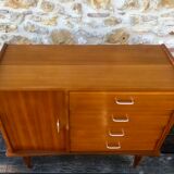 Scandinavian chest of drawers with 4 drawers and storage, circa 60's