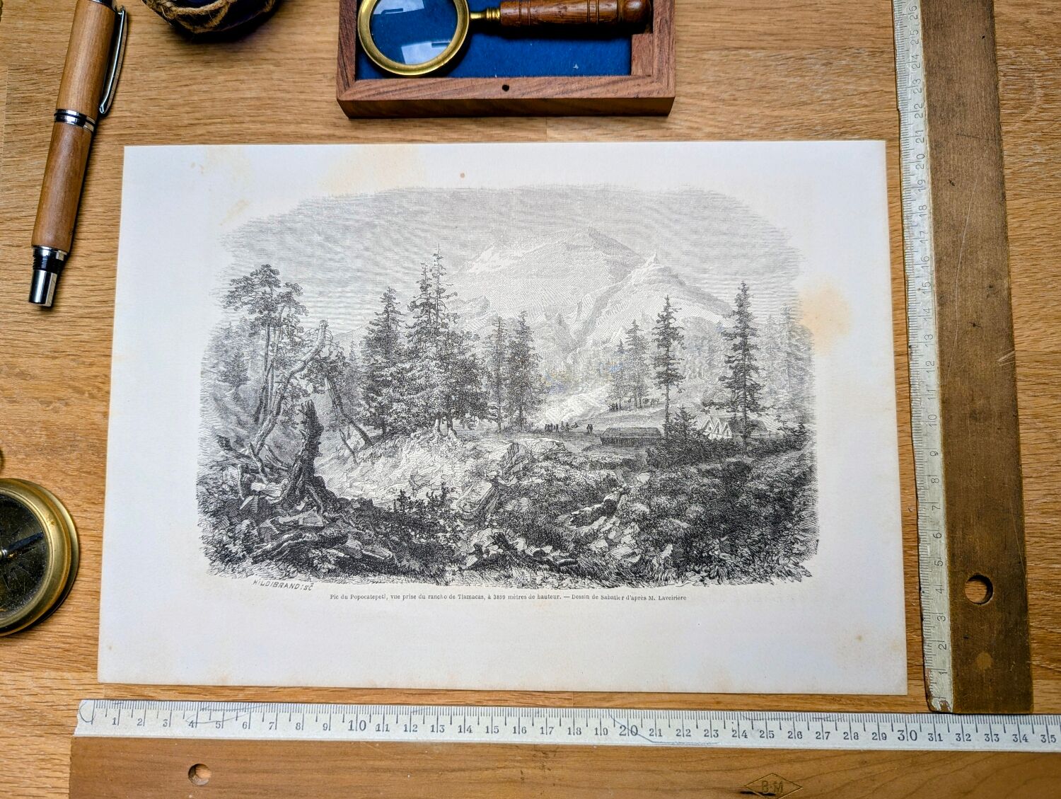 The Popocatepetl, Mexico. Printed in 1861.