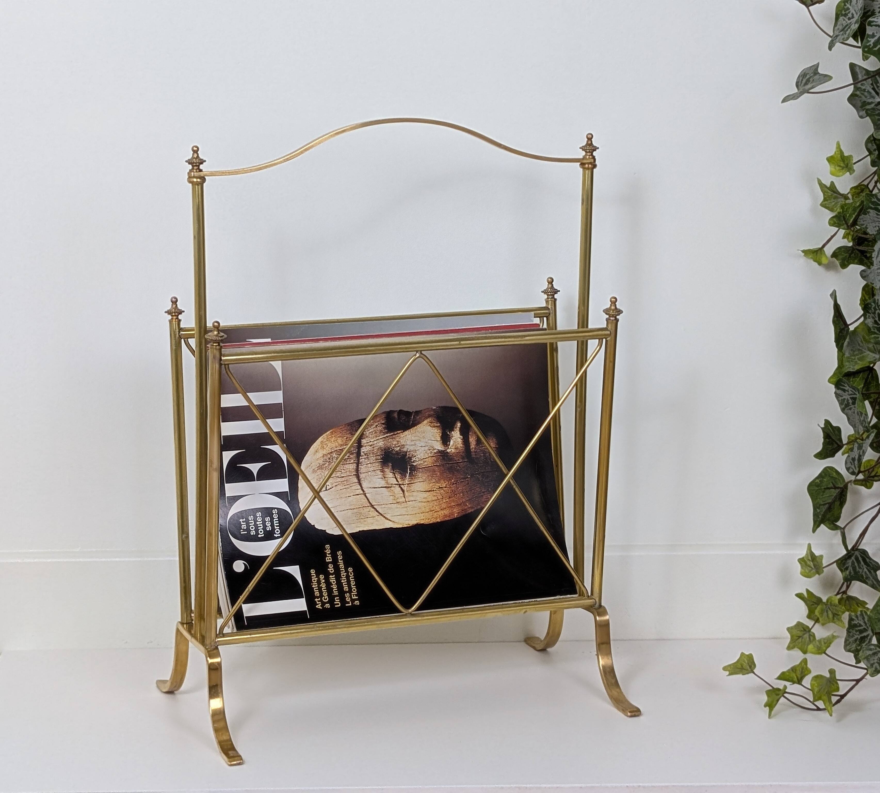 Brass magazine rack