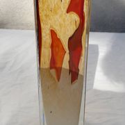 Autumn colored glass vase