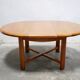 Table à manger ronde extensible vintage en bois