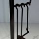 Modernist Fire Necessities in Steel and Brass with Hanging Tools, in the