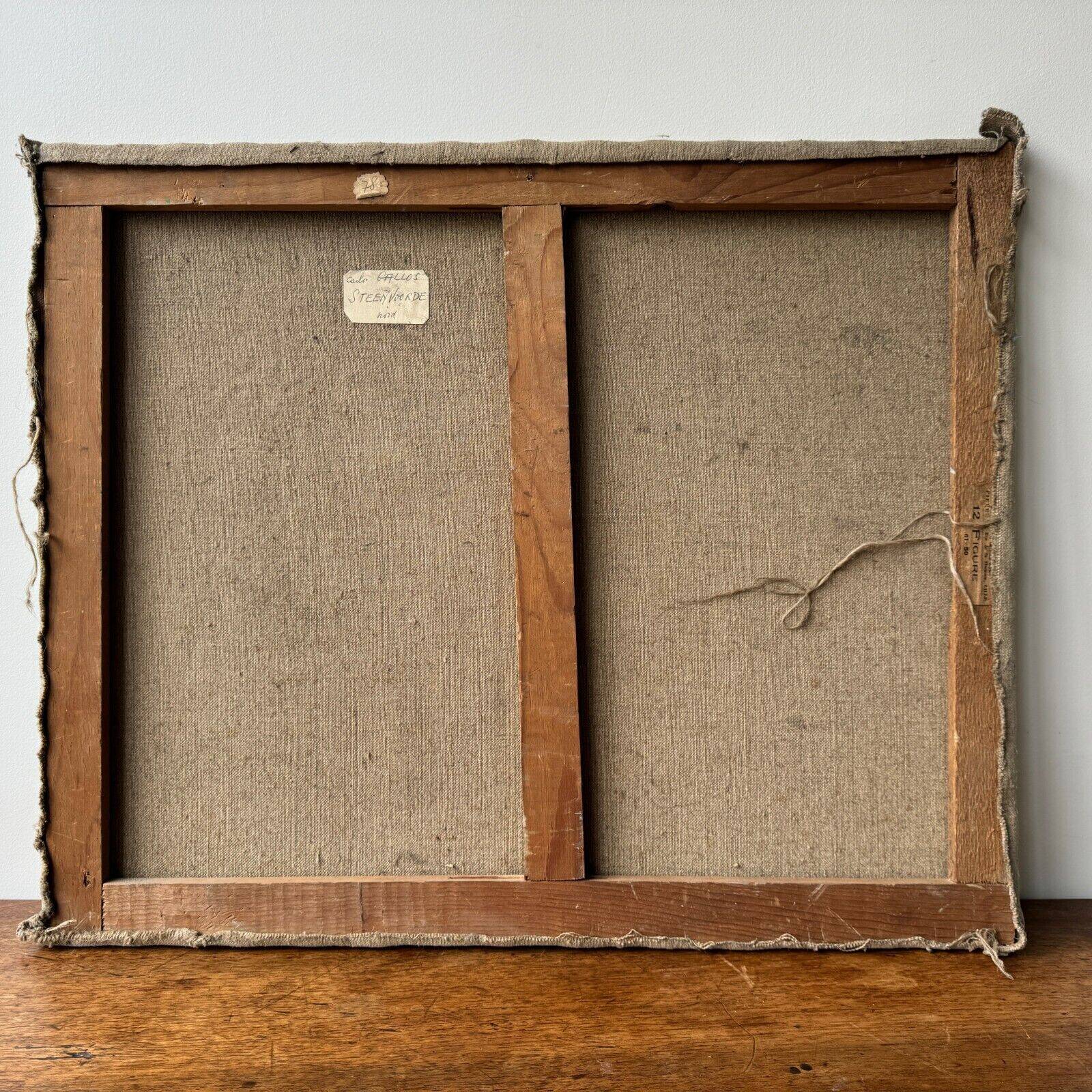 Oil on canvas depicting a 20th century landscape by Carlos Gallos