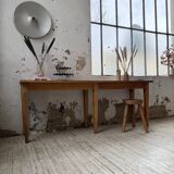Oak and pine farmhouse console table