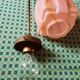 Art Deco pendant lamp in pink glass
