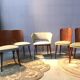 Set of 4 chairs and 1 armchair design 50s