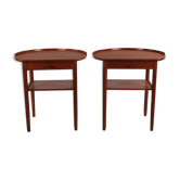 Paire de tables d’appoint roundtop vintage par Engström & Myrstrand pour Bodafors, Suède 1964