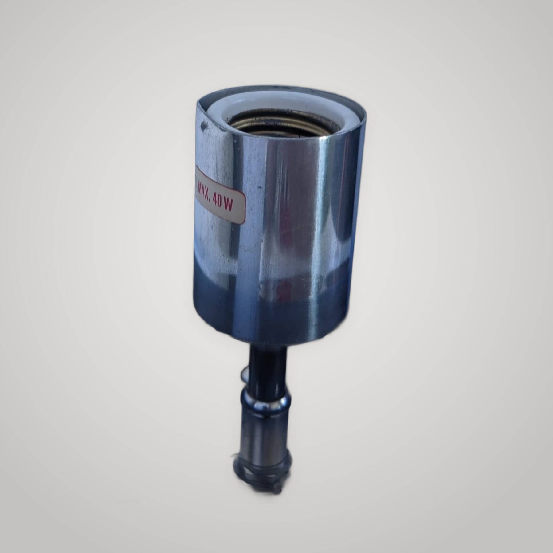 "Membrane" lamp by Toni Zuccheri in blue glass and chrome from Murano year