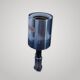 "Membrane" lamp by Toni Zuccheri in blue glass and chrome from Murano year