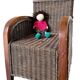 Wicker armchair and wood for children