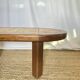 Ceramic and solid wood herbarium coffee table, signed
