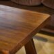 Brutalist table in elm by Aranjou 1950s