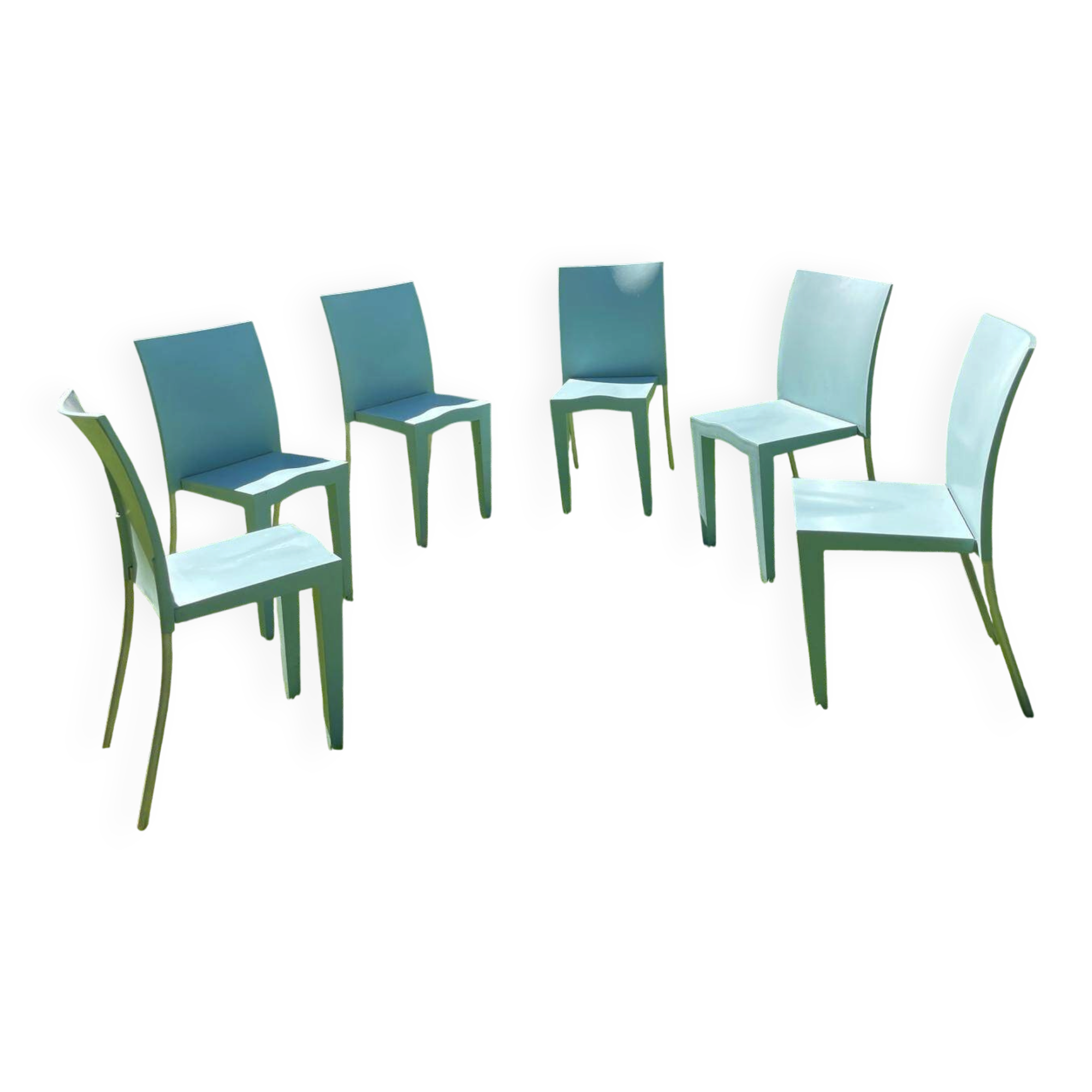 Set of 6 Miss Global chairs by Philippe Starck for Kartell