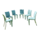 Set of 6 Miss Global chairs by Philippe Starck for Kartell