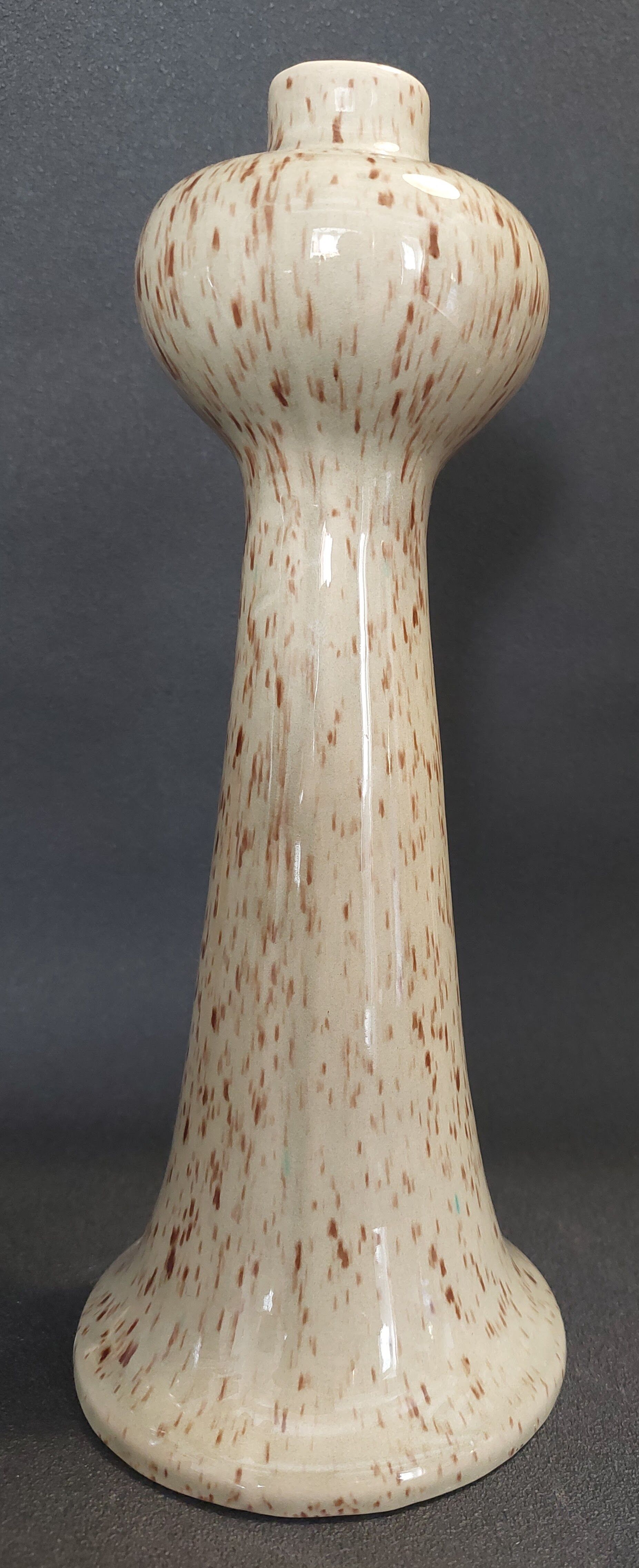 Speckled ceramic soliflore vase, 20th century ceramic.