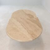 Italian travertine coffee table, 1980s