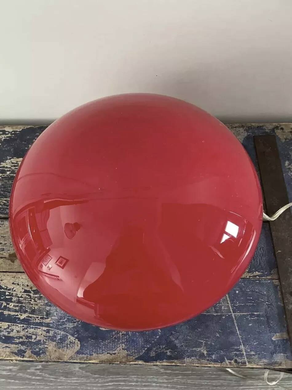 Lampe champignon rouge vintage