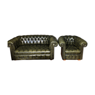 Chesterfield canapé & fauteuil