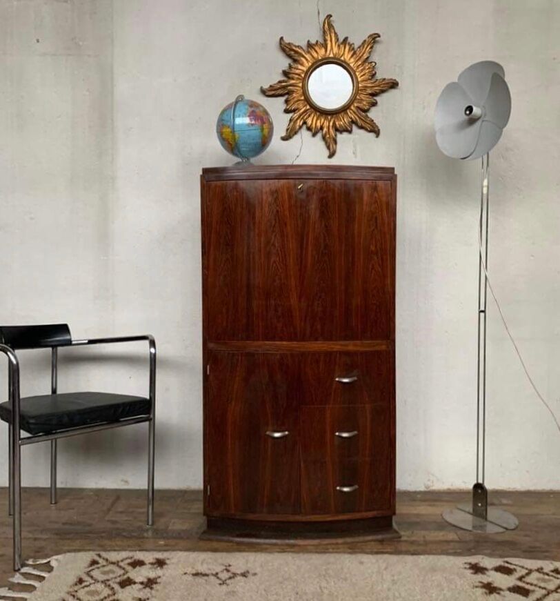 Bureau secrétaire art déco en palissandre