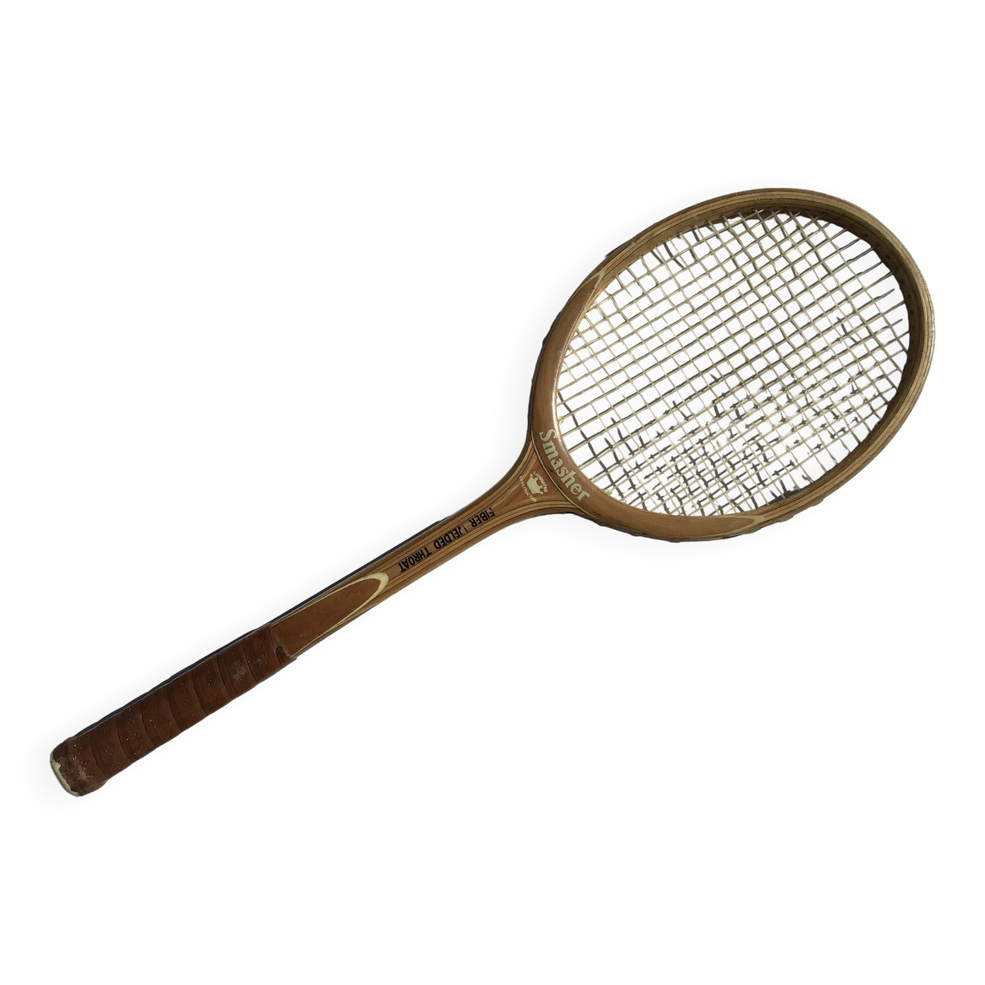 Smasher wooden tennis racket