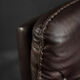 Modern Scandinavian brown leather swivel chair, 1970s