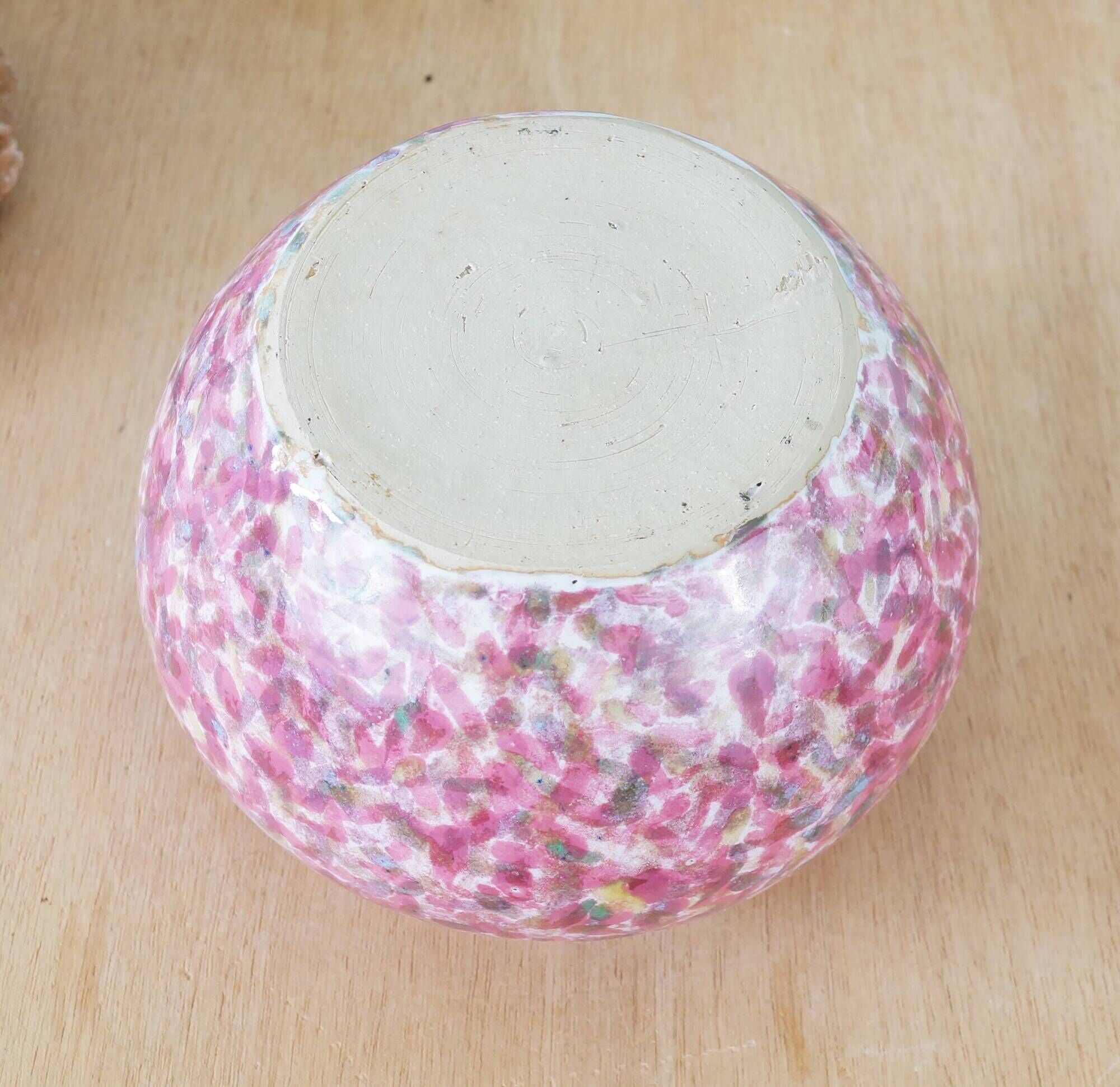 Speckled ceramic vase in shades of pink, 1950s or 1960s