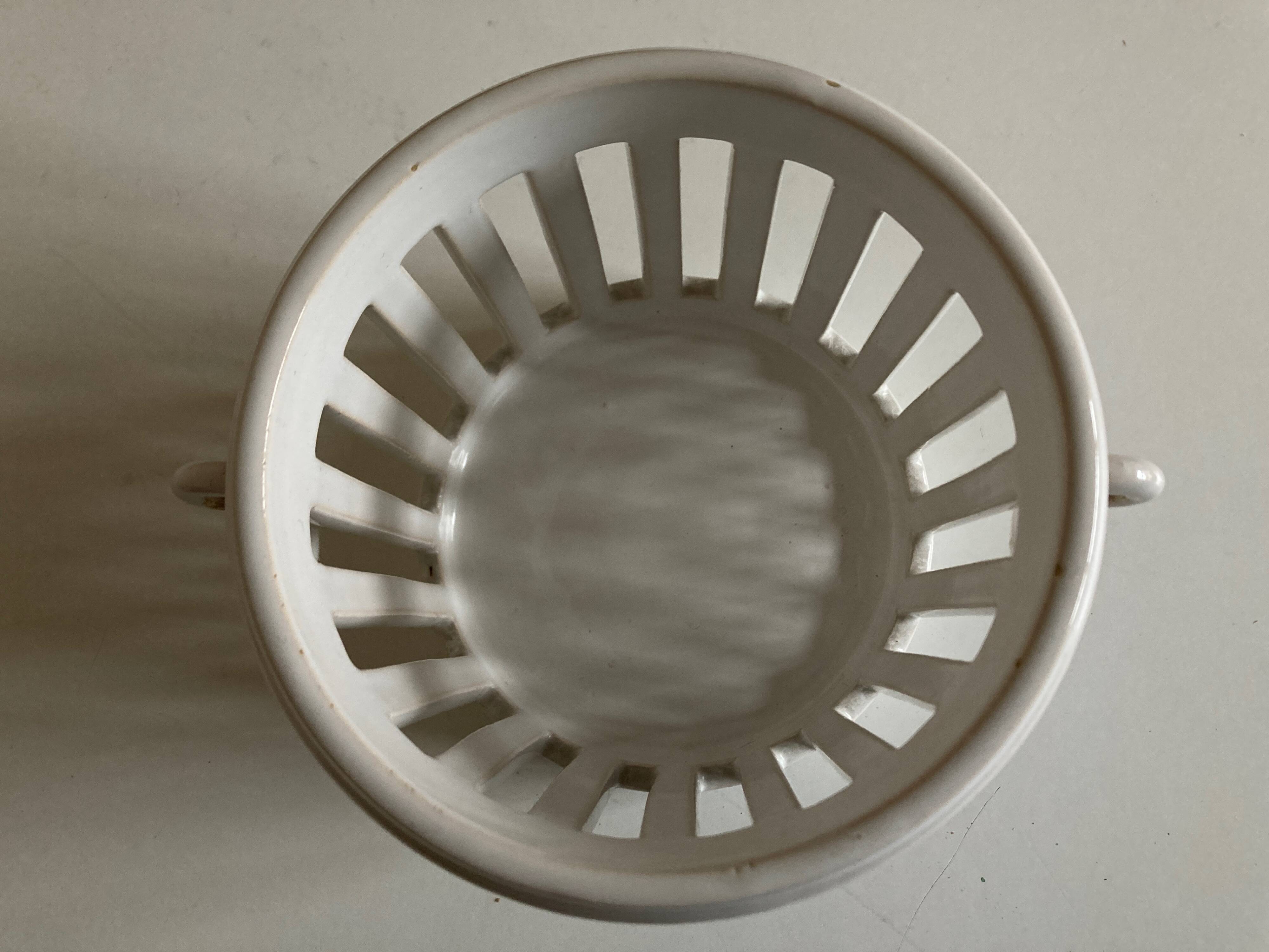 Cache pot directoire néo classique Moustier blanc 1950