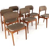 Set of 6 Erik Buch dining chairs 'Kongvund' - danish design teak