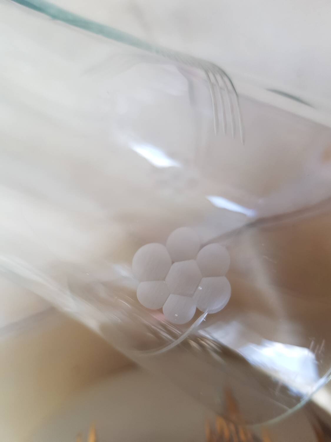 Set of 6 engraved water glasses