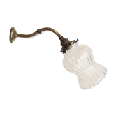 Brass and glass tulip sconce