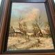 Pair of landscape paintings, oil on cardboard
