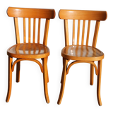 2 Baumann chairs No. 31 light beech