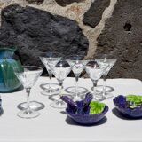 Blue ceramic melon pitcher