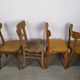 Lot of 4 Wooden bistro chair - vintage - Old