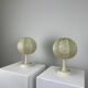 Paire de lampes de table cocoon par Goldkant Leuchten 1960