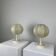 Paire de lampes de table cocoon par Goldkant Leuchten 1960