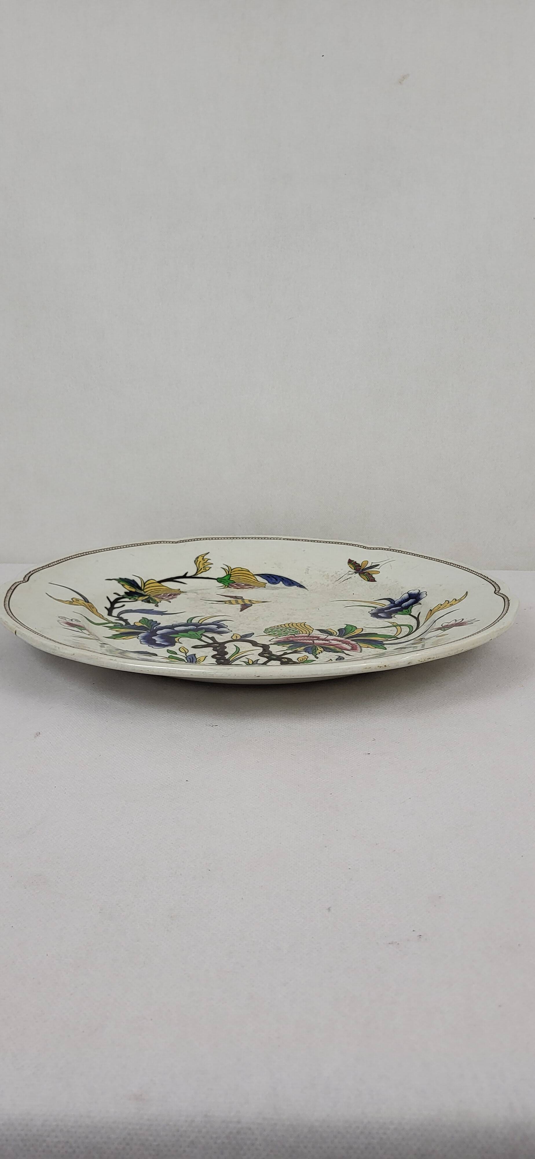 Sarreguemines earthenware dish, Rouen model