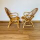 Pair of adult rattan armchairs