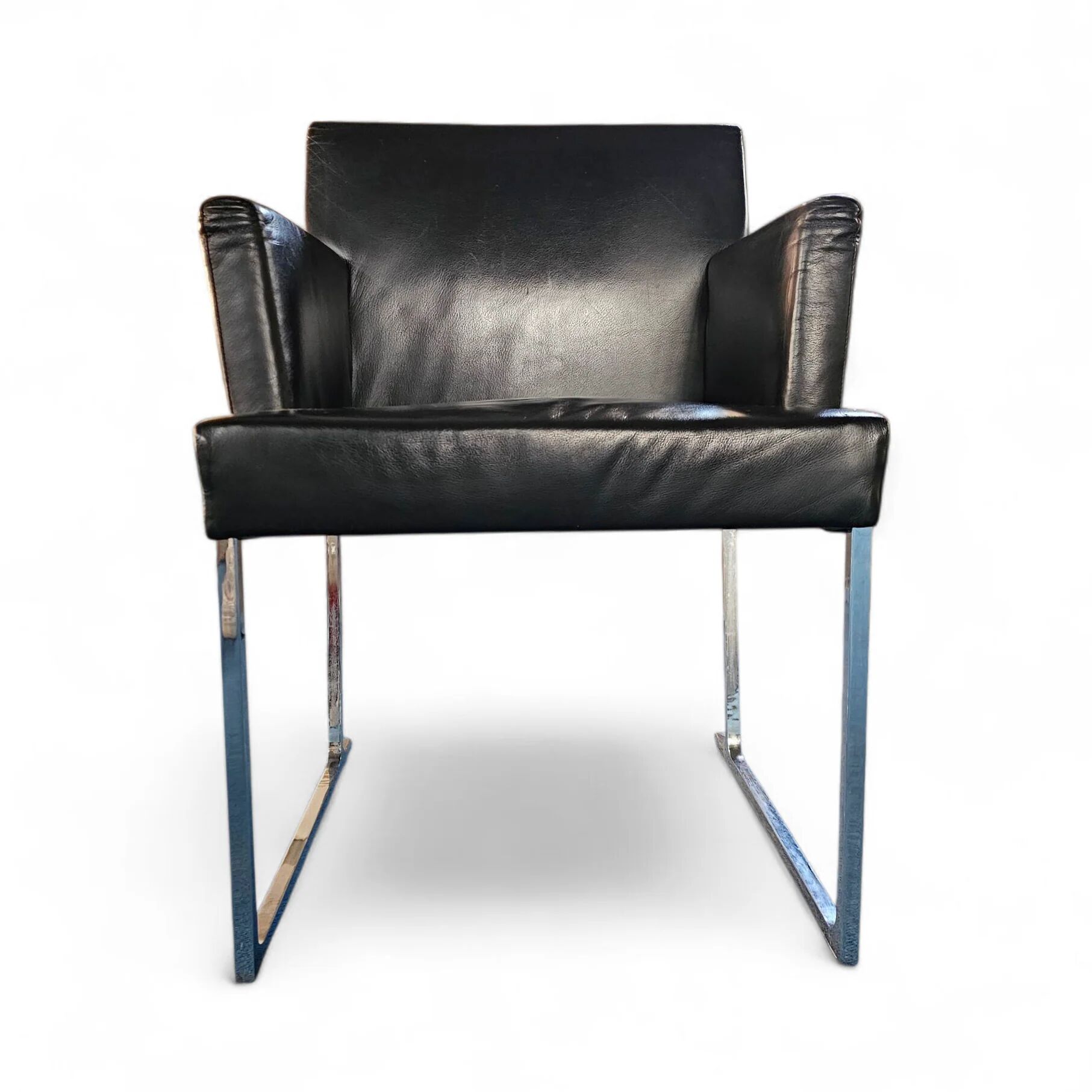 6 x Solo chair by Antonio Citterio for B&B Italia / Black leather