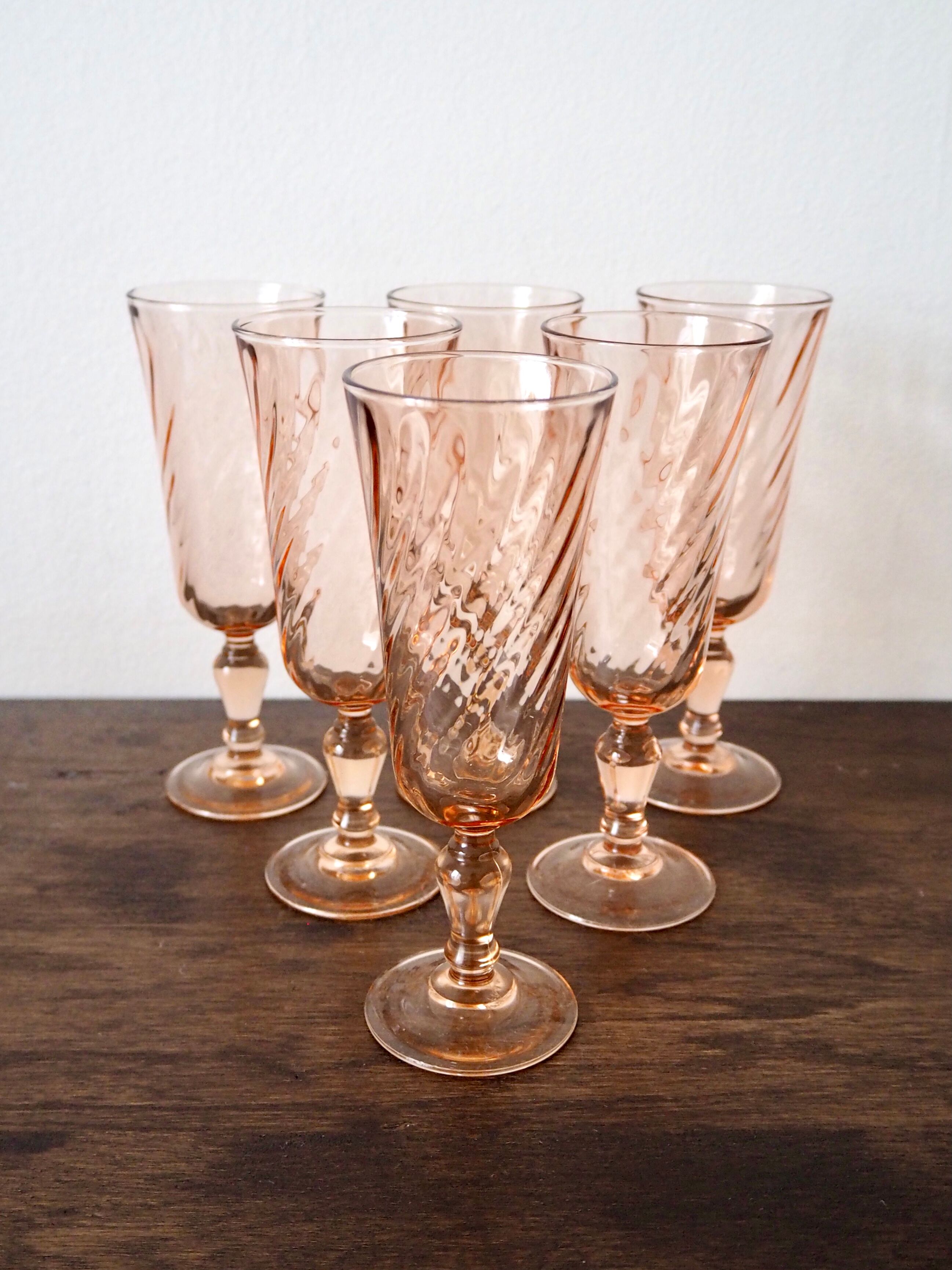 Set of 6 Rosaline flutes