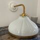 White Art Deco wall lamp electrified to nine