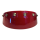 Cendrier vintage rouge laqué à clous métalliques – pièce design et déc