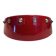 Cendrier vintage rouge laqué à clous métalliques – pièce design et déc