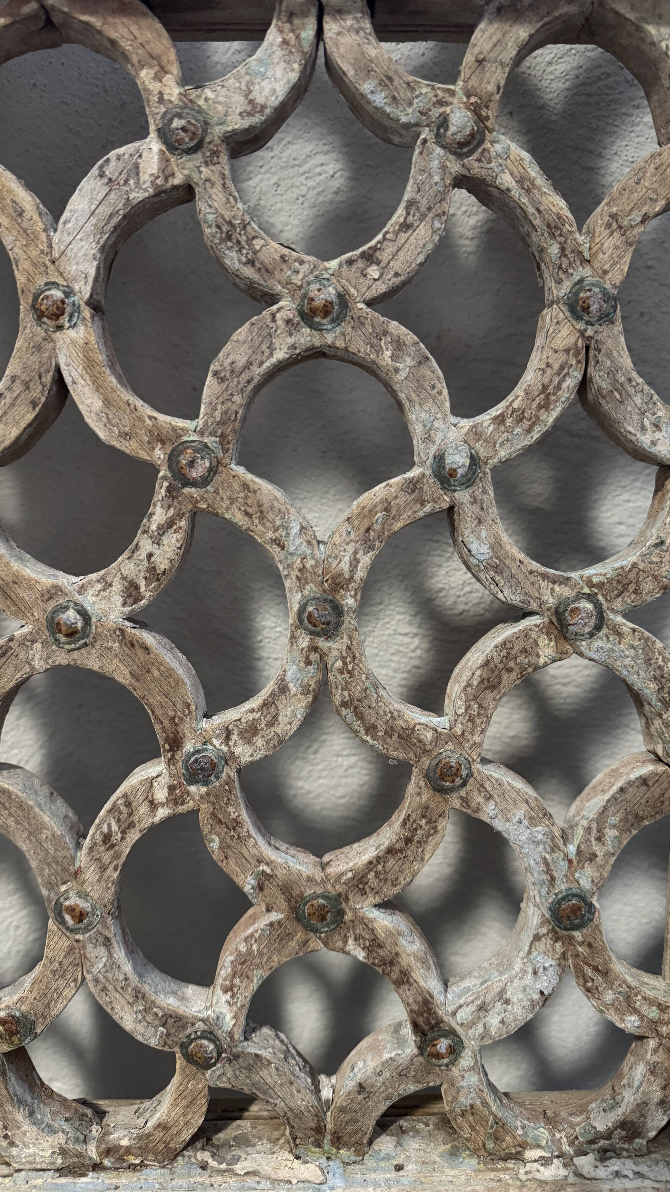 Jali - Antique Indian openwork wooden door no.6