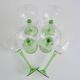 Set of six vintage stemmed glasses, 1960s.