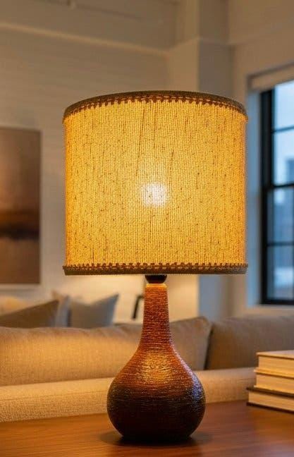 Lampe de table vintage orange à lave Krösselbach