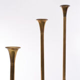 Villeroy & Boch Brass Candle Sticks Germany 1980s Set of 3